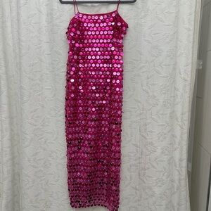Vibrant Pink Sequin Gown